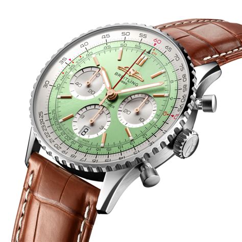 breitling navitimer b01 chronograph 41 mint green|Breitling Navitimer b01 price.